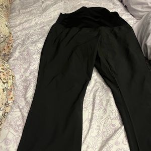 Med couture black maternity scrub bottoms - flare style